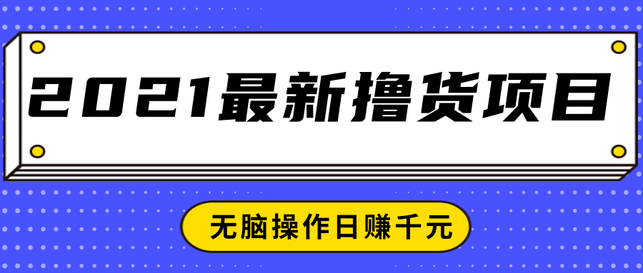 2021最新撸货项目，一部手机即可实现无脑操作轻松日赚千元插图