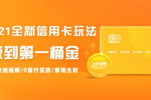 2021全新信用卡玩法：快速提额/0首付买房/套现生财，赚到第一桶金