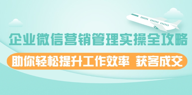 企业微信营销管理实操全攻略，助你轻松提升工作效率 获客成交 价值680元插图