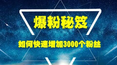 王通《爆粉秘笈》如何快速增加3000个精准粉丝插图