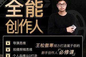 王松傲寒·全能创作人思维课，帮你打造创作人IP，全面提升导演思维