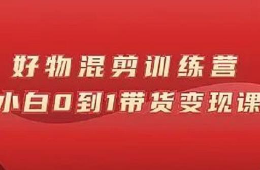 万三好物混剪训练营：小白0到1带货变现课