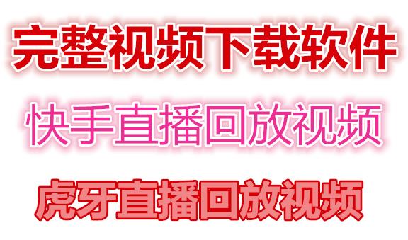 快手直播回放视频/虎牙直播回放视频完整下载(电脑软件+视频教程)插图