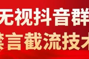 外面卖1500抖音粉丝群无视禁言截流技术，抖音黑科技，直接引流，0封号