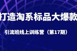 打造淘系标品大爆款引流班线上训练营（第17期）5天直播授课