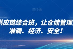 电商供应链综合班，让仓储管理迅速、准确、经济、安全！