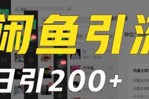 外面收费6980闲鱼引流法，日引200+创业粉，每天稳定2000+收益，保姆级教程（适合居家创业）