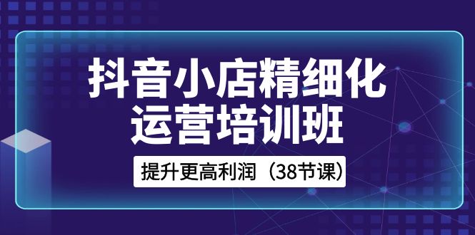 抖音小店-精细化运营培训班，提升更高利润（38节课）插图