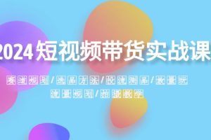 2024短视频带货实战课：赛道规划·选品方法·投流测品·放量玩法·流量规划