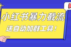 小红书截流引流大法，简单无脑粗暴，日引20-30个高质量创业粉（送自动加…