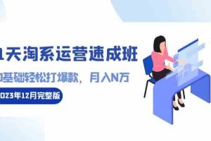 21天淘系运营-速成班2023年12月完整版：0基础轻松打爆款，月入N万-110节课