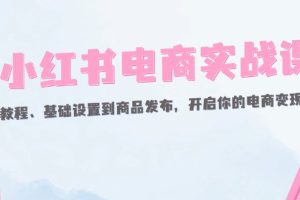 小红书电商实战课：开店教程、基础设置到商品发布，开启你的电商变现之路