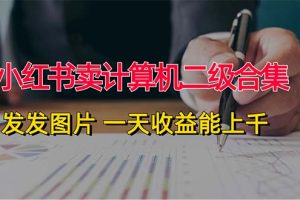 小红书卖计算机二级合集，发发图片 一天收益能上千