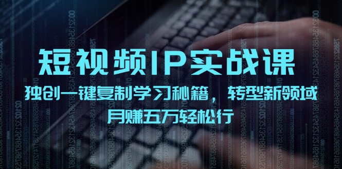 短视频 IP实战课，独创一键复制学习秘籍，转战新领域，月赚五万轻松行插图