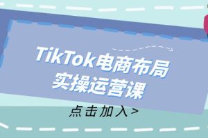 TikTok电商布局实操运营课：从新手到精通，成为TikTok带货运营高手