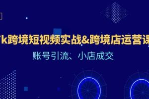 Tk跨境短视频实战&跨境店运营课：账号引流、小店成交