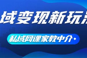 私域变现新玩法，网课家教中介，只做渠道和流量，让大学生给你打工、0…