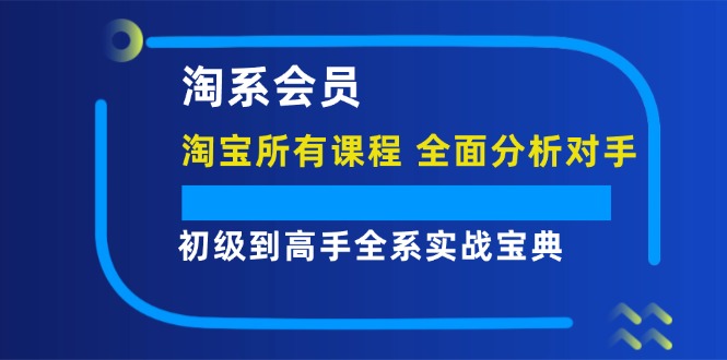 淘系会员【淘宝所有课程，全面分析对手】，初级到高手全系实战宝典插图