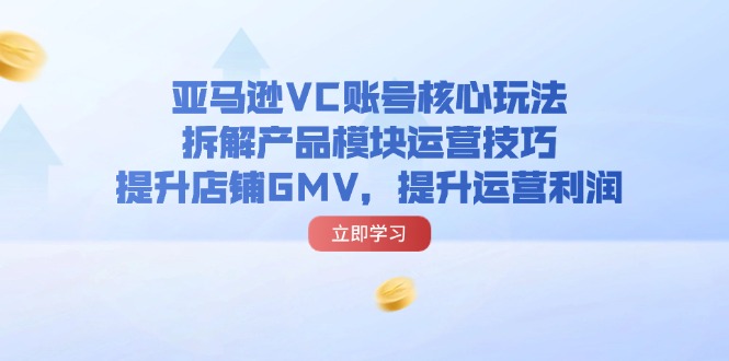 亚马逊VC账号核心玩法，拆解产品模块运营技巧，提升店铺GMV，提升运营利润插图