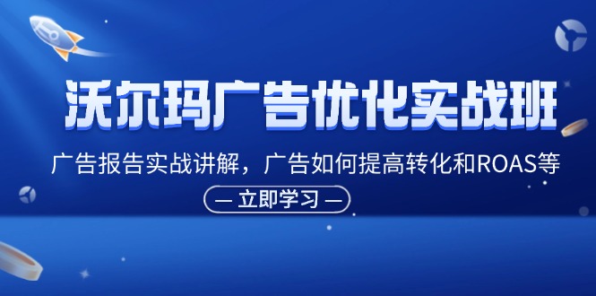 沃尔玛广告优化实战班，广告报告实战讲解，广告如何提高转化和ROAS等插图