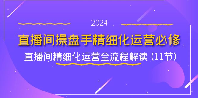 直播间-操盘手精细化运营必修，直播间精细化运营全流程解读 (11节)插图