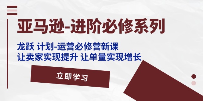 亚马逊-进阶必修系列，龙跃 计划-运营必修营新课，让卖家实现提升 让单…插图