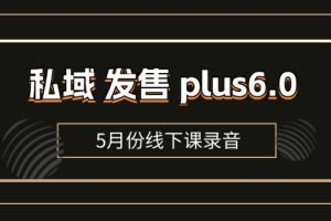 私域 发售 plus6.0【5月份线下课录音】/全域套装 sop流程包，社群发售…