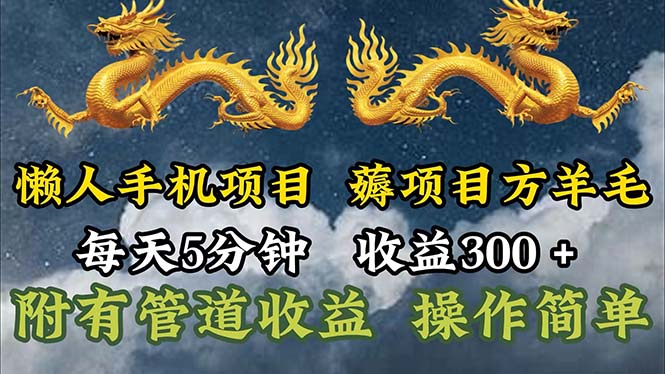 懒人手机项目，每天5分钟，每天收益300+，多种方式可扩大收益！插图