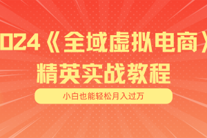 月入五位数 干就完了 适合小白的全域虚拟电商项目（无水印教程+交付手册）