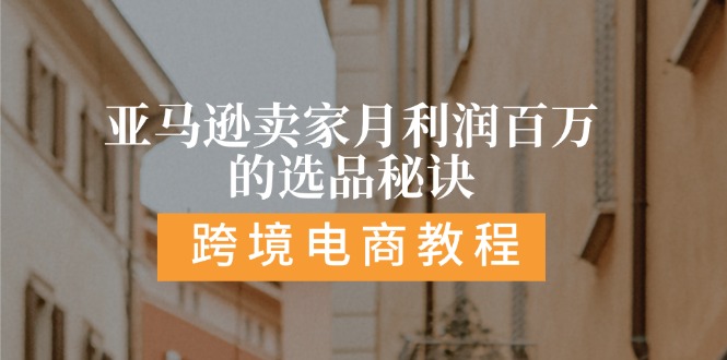 亚马逊卖家月利润百万的选品秘诀:  抓重点/高利润/大方向/大类目/选品…插图