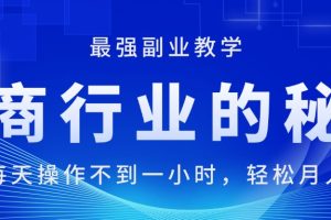 电商行业的秘密，新手每天操作不到一小时，月入过万轻轻松松，最强副业…