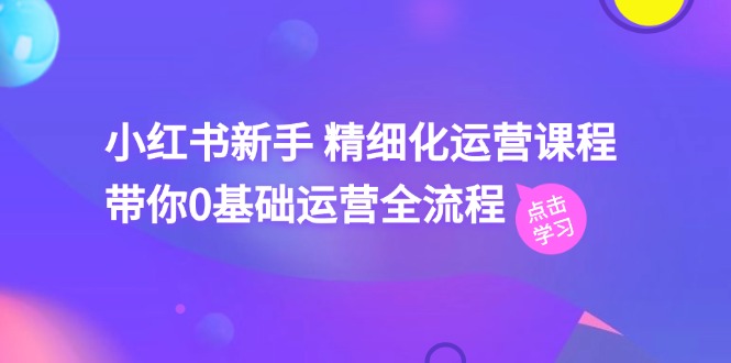 小红书新手 精细化运营课程，带你0基础运营全流程（41节视频课）插图