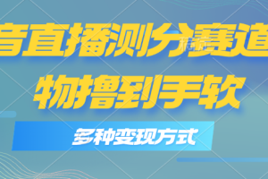 抖音直播测分赛道，多种变现方式，轻松日入1000+