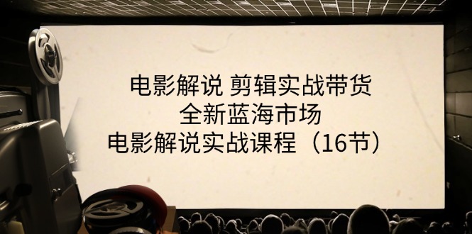 电影解说 剪辑实战带货全新蓝海市场，电影解说实战课程（16节）插图