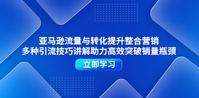 亚马逊流量与转化提升整合营销，多种引流技巧讲解助力高效突破销量瓶颈插图