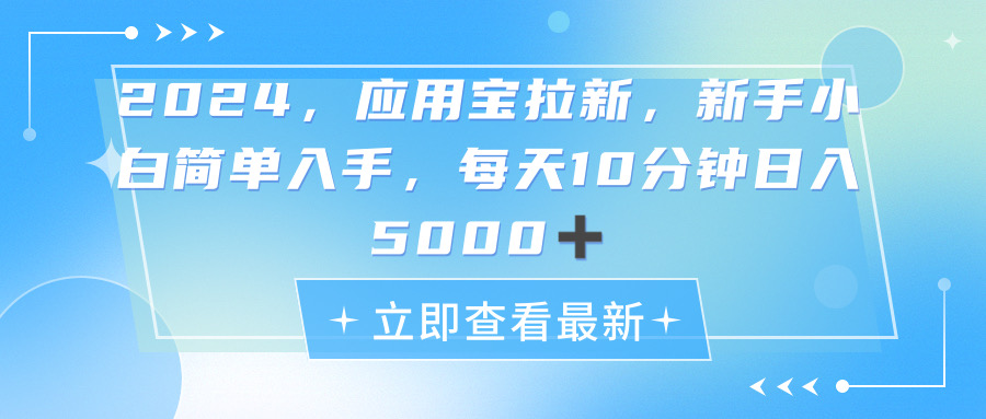 2024应用宝拉新，真正的蓝海项目，每天动动手指，日入5000+插图