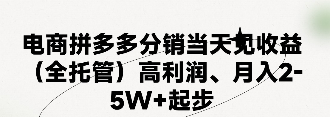 最新拼多多模式日入4K+两天销量过百单，无学费、 老运营代操作、小白福…插图