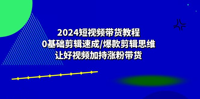 2024短视频带货教程：0基础剪辑速成/爆款剪辑思维/让好视频加持涨粉带货插图