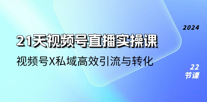 21天-视频号直播实操课，视频号X私域高效引流与转化（22节课）插图