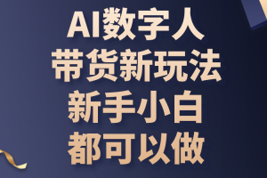 AI数字人带货新玩法，新手小白都可以做