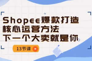 Shopee-爆款打造核心运营方法，下一个大卖就是你（13节课）