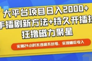 快手24小时无人直播，真正实现睡后收益