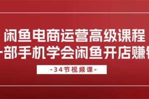 闲鱼电商运营高级课程，一部手机学会闲鱼开店赚钱（34节课）