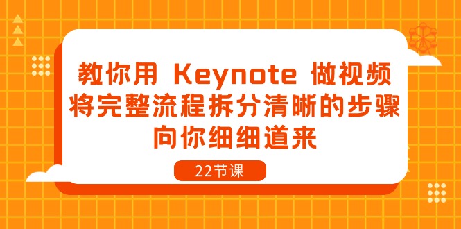 教你用 Keynote 做视频，将完整流程拆分清晰的步骤，向你细细道来-22节课插图