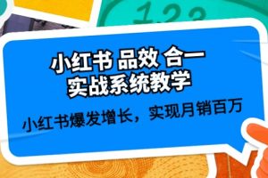 小红书 品效 合一实战系统教学：小红书爆发增长，实现月销百万 (59节)