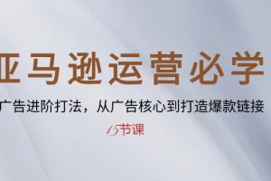 亚马逊运营必学： SP广告进阶打法，从广告核心到打造爆款链接-15节课