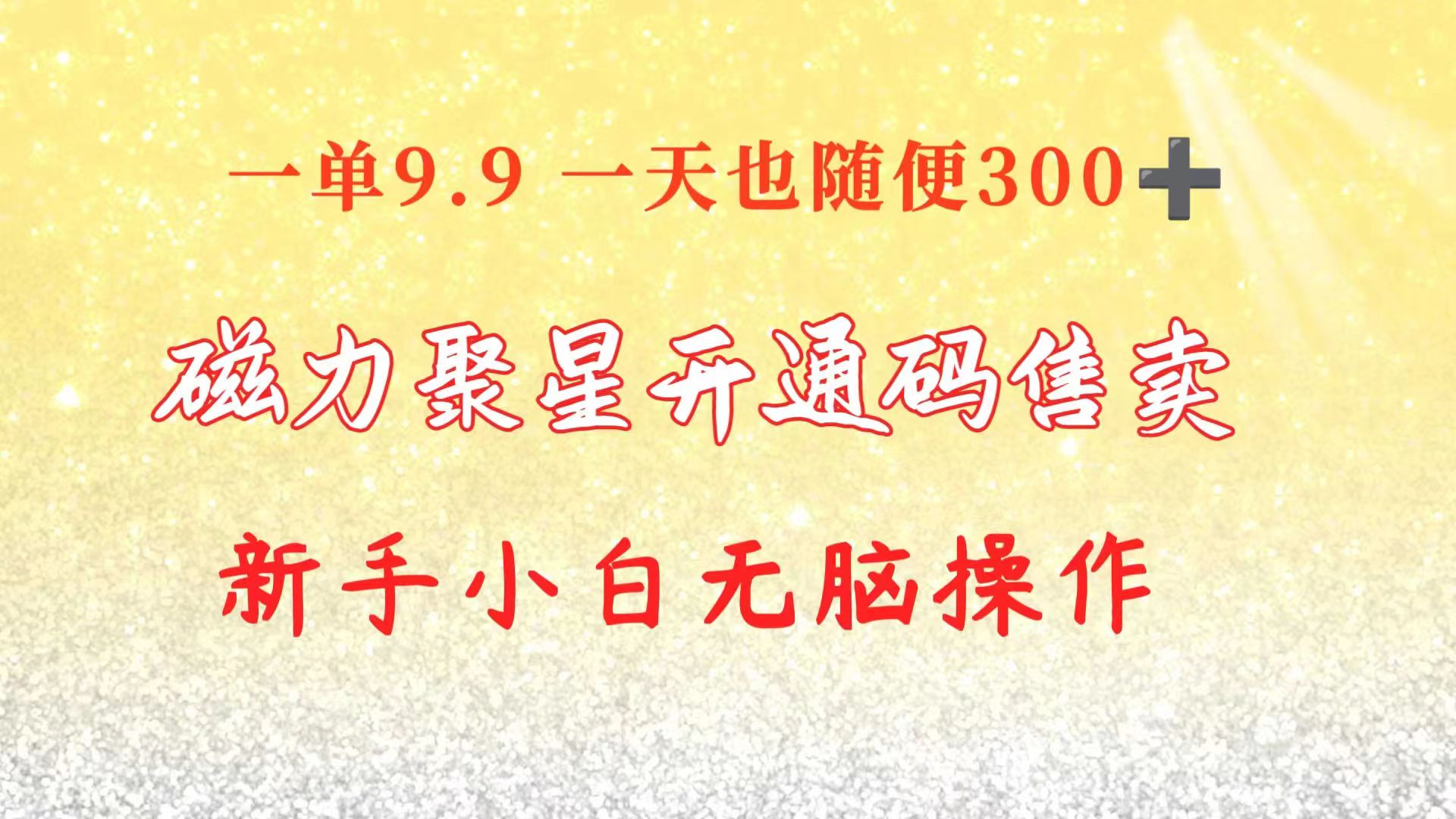 快手磁力聚星码信息差 售卖  一单卖9.9  一天也轻松300+ 新手小白无脑操作插图