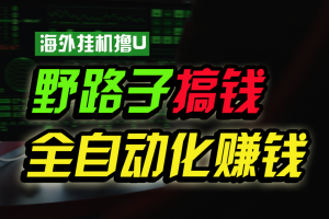 海外挂机撸U新平台，日赚8-15美元，全程无人值守，可批量放大，工作室内…