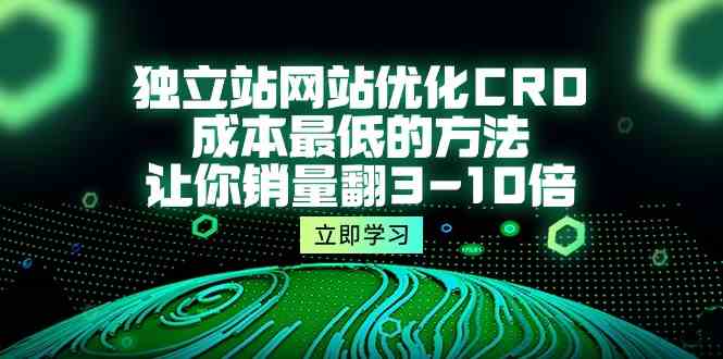 独立站网站优化CRO，成本最低的方法，让你销量翻3-10倍（5节课）插图