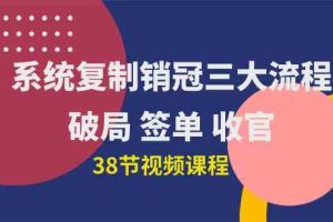 系统复制 销冠三大流程，破局 签单 收官（38节视频课）